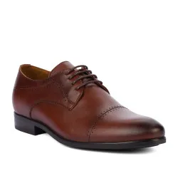 Chaussures élégantes hommes 822-1 en cognac