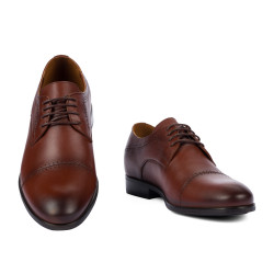 Chaussures élégantes hommes 822-1 en cognac