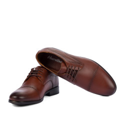 Chaussures élégantes hommes 822-1 en cognac