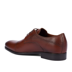 Chaussures élégantes hommes 822-1 en cognac