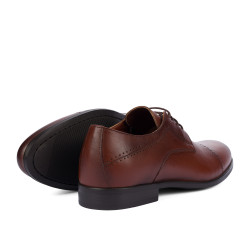 Chaussures élégantes hommes 822-1 en cognac