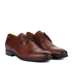 Chaussures élégantes hommes 822-1 en cognac