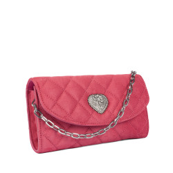 Sac à main femme 048g 01 daim rose barbie