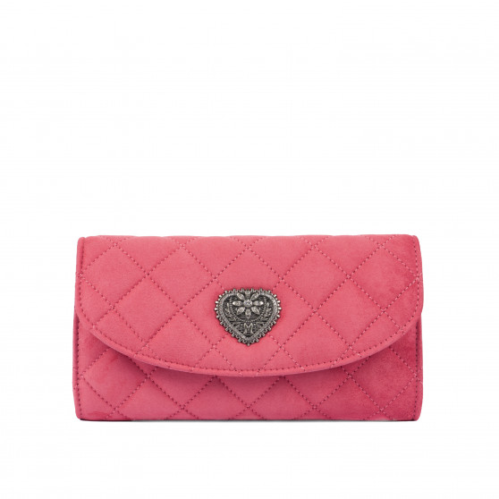 Sac à main femme 048g 01 daim rose barbie