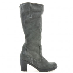Bottes femme 3258 anthracite velours