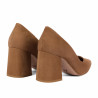 Chaussures élégantes femme 1315 velours chocolat