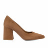 Chaussures élégantes femme 1315 velours chocolat