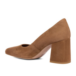Chaussures élégantes femme 1315 velours chocolat