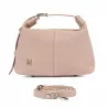 Sac à main femme 037-1g 01 cuir velours nude