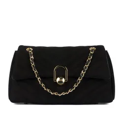 Sac à main pour femme d'épaule 052g daim noir