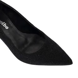 Chaussures élégantes femme 1366 velours noir nacré