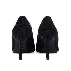 Chaussures élégantes femme 1366 velours noir nacré