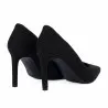 Chaussures élégantes femme 1366 velours noir nacré