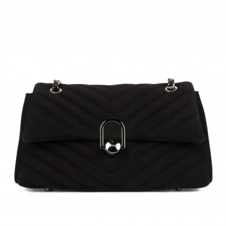Sac à main pour femme 052g 01 daim noir