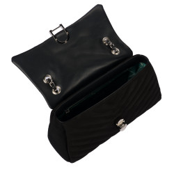 Sac à main pour femme 052g 01 daim noir