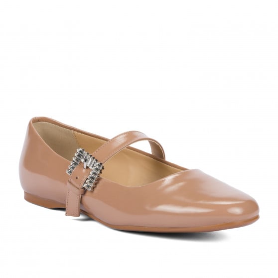 Ballerines femme 1319 vernis beige