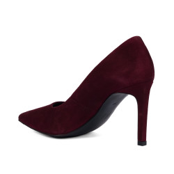 Chaussures élégantes femme 1366 bordeaux velours