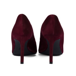 Chaussures élégantes femme 1366 bordeaux velours