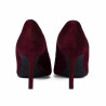 Chaussures élégantes femme 1366 bordeaux velours