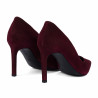 Chaussures élégantes femme 1366 bordeaux velours