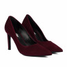 Chaussures élégantes femme 1366 bordeaux velours