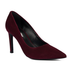 Chaussures élégantes femme 1366 bordeaux velours