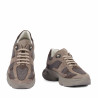 Baskets femme 6102 sable velours combiné