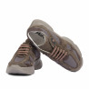 Chaussures de sport femme 6102 sable velours combiné 01