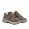 Chaussures de sport femme 6102 sable velours combiné 01