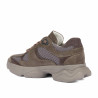 Chaussures de sport femme 6102 sable velours combiné 01