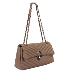 Sac à main d'épaule femme 052g 01 cappuccino