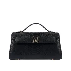 Sac à main femme bandoulière 041g croco noir