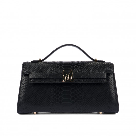 Sac à main femme bandoulière 041g croco noir