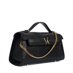 Sac à main femme bandoulière 041g croco noir