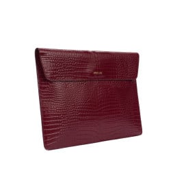 Housse ordinateur portable 309g croco bordeaux