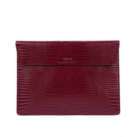 Housse ordinateur portable 309g croco bordeaux