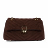 Sac à main femme bandoulière 052g en daim café