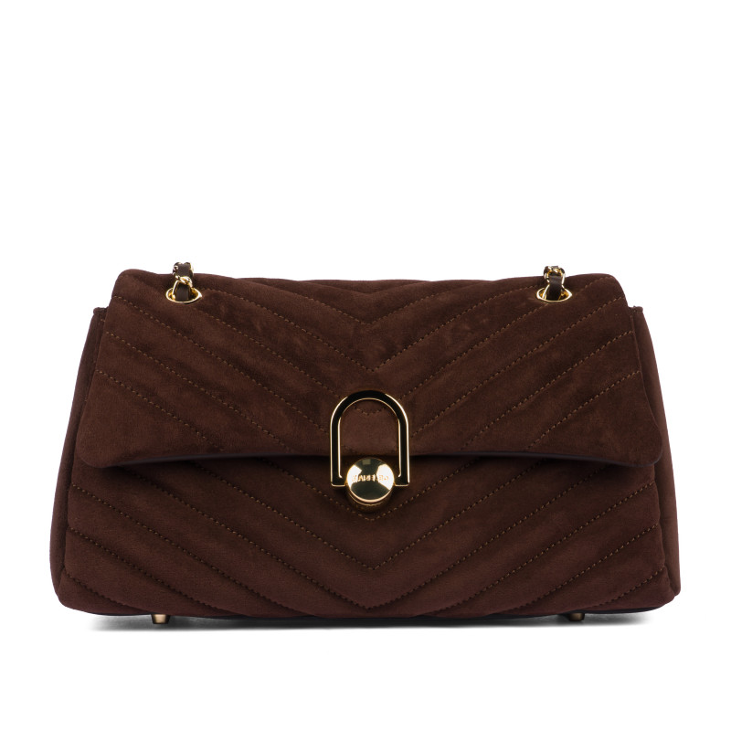Sac à main femme bandoulière 052g en daim café