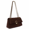 Sac à main femme bandoulière 052g en daim café