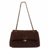 Sac à main femme bandoulière 052g en daim café