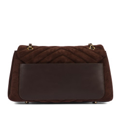 Sac à main femme bandoulière 052g en daim café