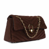 Sac à main femme bandoulière 052g en daim café