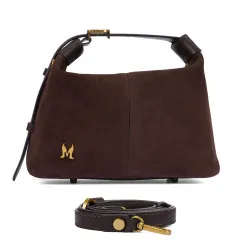 Sac à main femme 037-1g daim grains de café
