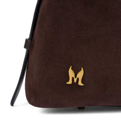 Sac à main femme 037-1g daim grains de café