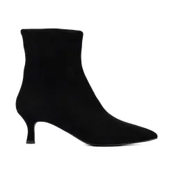 Bottines à talon femme 1416 noir velours