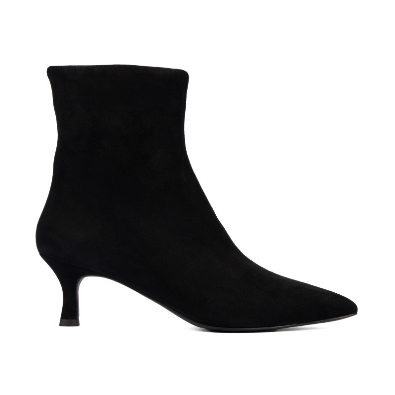 Bottines à talon femme 1416 noir velours