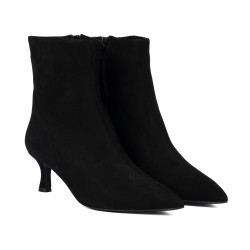 Bottines à talon femme 1416 noir velours