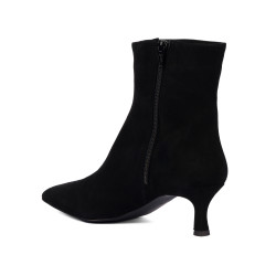 Bottines à talon femme 1416 noir velours