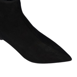 Bottines à talon femme 1416 noir velours