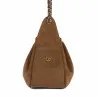 Sac à main pour femme 062g en daim camel